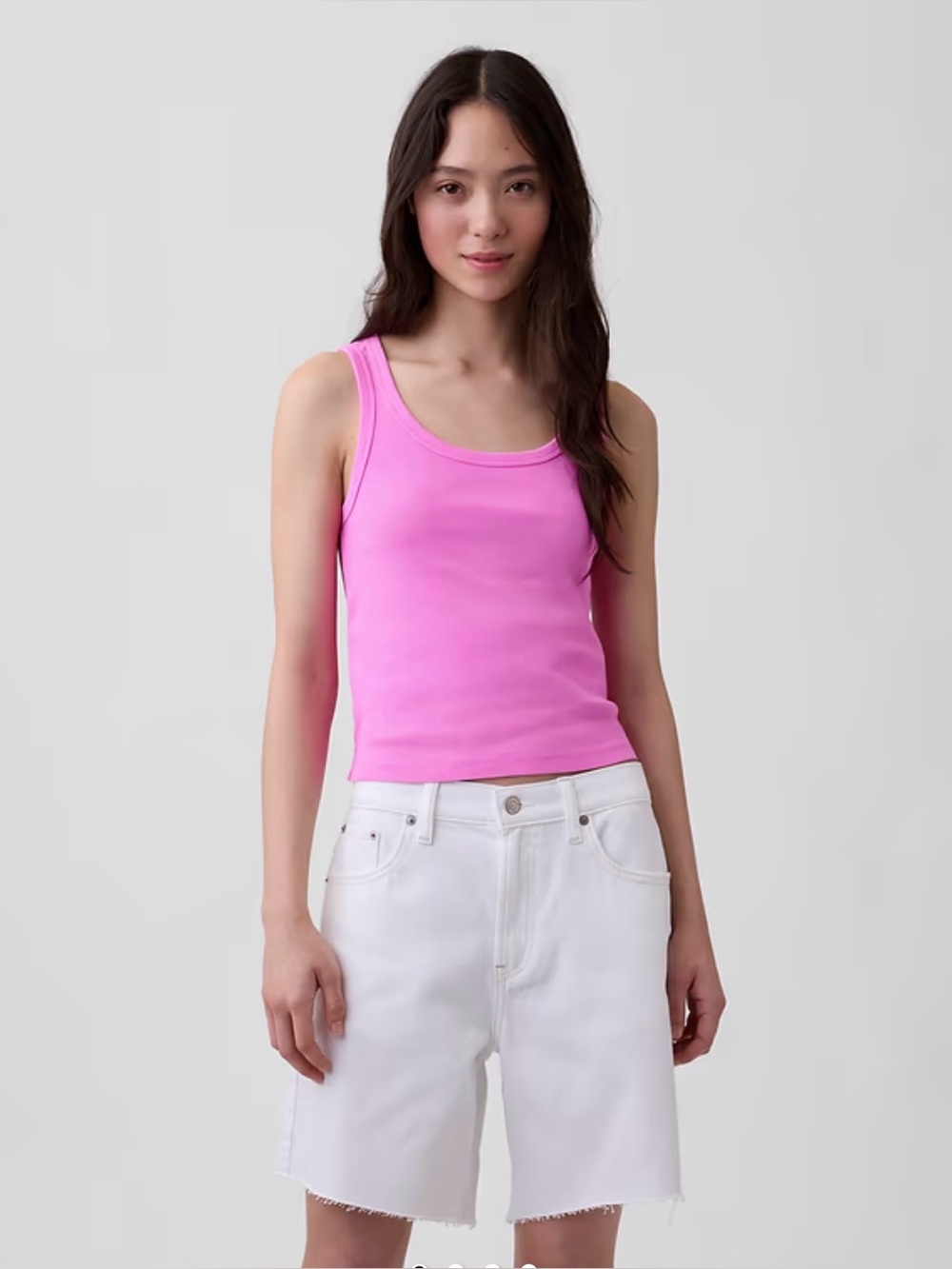 GAP women's rib scoop tank top